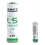 Bateria 3,6v Ls14500 Aa Saft - Li-socl2 - Francesa