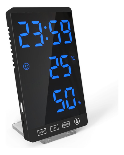 Reloj De Reloj De Alarma Digital Reloj De Pared Táctil Led
