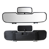 Espejo Panoramico Retrovisor Doble Para Coche Negro Ds