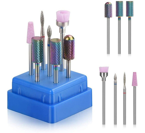 Bulex 7pcs Nail Drill Bits For Acrylic Nails - 3/32 Electric