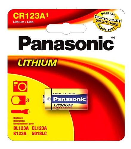 Cr123 Panasonic Cr123a No Recargable Litio 3v 1 Pieza