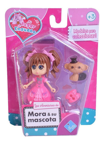 Muñeca Mora Y Su Mascota Con Accesorios Coleccionable