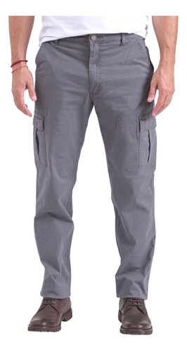 Pantalón Hombre Bravo Jeans Cargo Gris Topo T. 40 Al 60