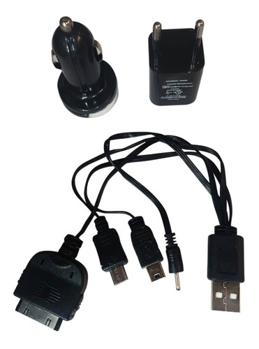 Cargador Genérico Mini Multi Micro Usb Pin Fino Pared Y Auto