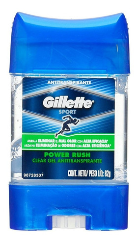 Antitranspirante Gillette Power Rush Para Caballero 82 Gr