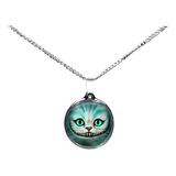 Collar Gato Sonriente De Alicia Gato Cheshire Cadena Acero