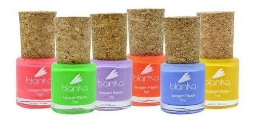 Esmalte Blanka Secagem Rápida Coleção Verão 06 Cores. Cor Brilhante