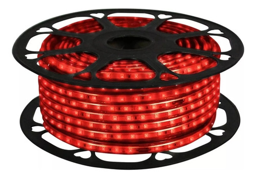 Manguera Led 25 Mts 5050 110v Luz Roja Exterior Decoracion