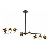 Luminaria Pendente Spot Preto E Dourado Moderno Sala Quarto 110v/220v