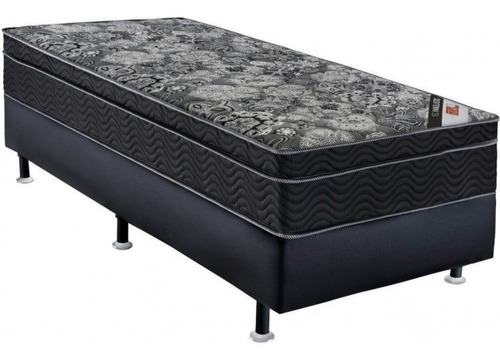 Cama Box Box Iso Molas Nanolastic Black Solteiro Ortobom Wt