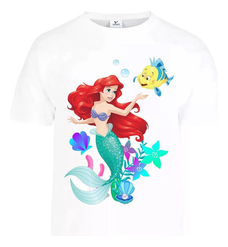Camisas La Sirenita - Ariel Y Flaunder Disney Increíbles