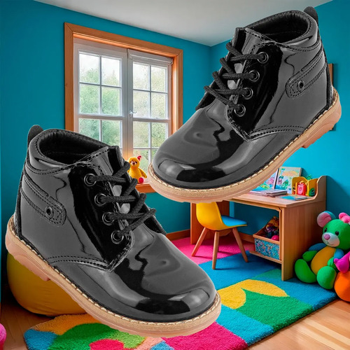 Botín Escolar Niño Arco Ortopédico Casual Cómodo 3227-n-cn