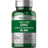 Zinc Gluconato 50mg 250c Acne Testosterona Vitamina Prostata