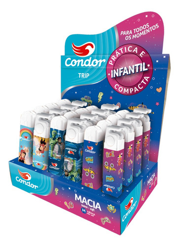 Escova Dental Trip Infantil Com Estampas 24 Un - Condor