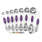 Juego De Cucharas Medidoras Spring Chef Purple De Acero Inox