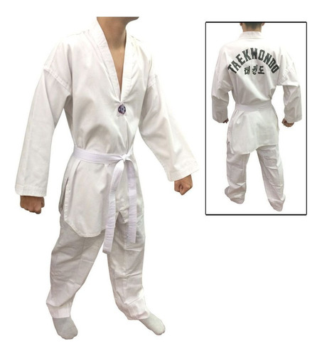 Dobok Kimono Taekwondo Brim Leve Branco - Adulto - Sung Ja
