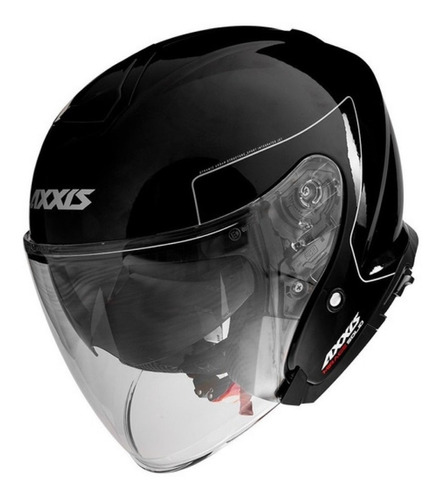 Casco Abierto D Visor Axxis Mirage Solid A1 Negro En Moto 46