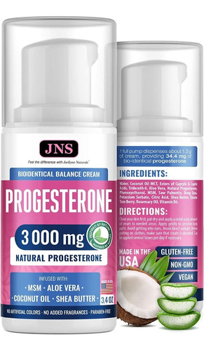 Crema De Progesterona Bioidéntica 3000mg Alivio Menopausia
