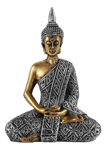 Buda Hindu Tailandês Sidarta Decoração Resina Estatua 20 Cm