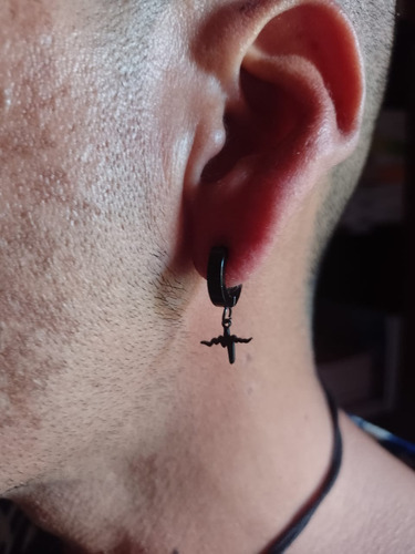 Arete Candonga Hombre Mujer Acero Inoxidable Antialérgico