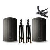 Kit Par Ativas Caixas Jbl Max 15 700w + Par Pedestais + Cabo