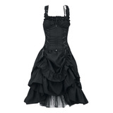 Vestido Gótico Lolita Vintage Tipo Corsé Para Mujer