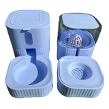 Pack Dispensador De Comida Y Agua Automático Gatos Y Perro  