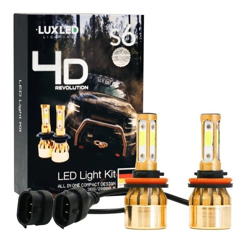 Kit Lámparas Cree Led S6 4d Revolution 4 Caras Led + Potente