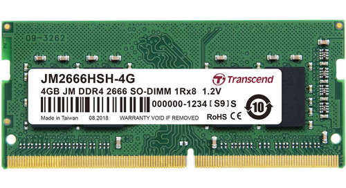 Transcend 4gb Jetram Ddr4 2666 Mhz Cl19 So-dimm Memory Modul