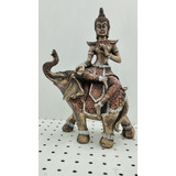 Buda Sobre Elefante Mudra Estatua De Resina