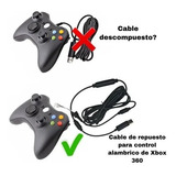Cable Ori Control Alámbrico Compatible Con Xbox 360 Negro