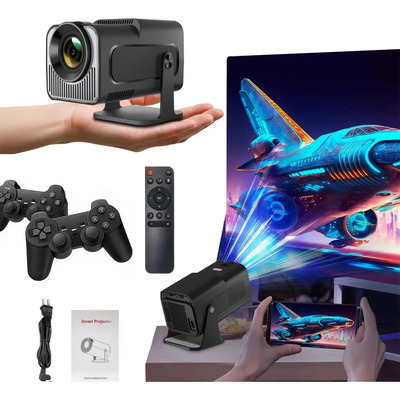 Proyector Bluetooth 4k 5g Wifi6 180° Giratorio Con Mando,con Mango De Juego,se Puede Lanzar La Pantalla Para Ver Películas Y Jugar Juegos | Envío gratis