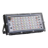 Reflector Led Rgb 50w Control Remoto Color Ip65 220v X2 Unid