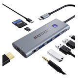 Hub Usb C, Adaptadores Usb C 9 En 1 Con Hdmi, Pd De 100 W, L