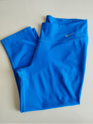 Calza Nike Original Dama Usada Capri Dri Fit Azul Francia 