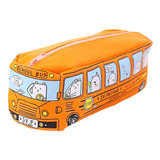 Gracioso Kawaii School Bus Estuchera Organizadora De Lápices