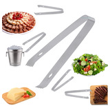 Pegador De Salada Gelo Frios Salgado Aço Inox 18cm 10 Peças