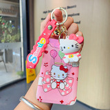 Llavero Kawai Con Porta Sube/tarjeta/credencial Hello Kitty