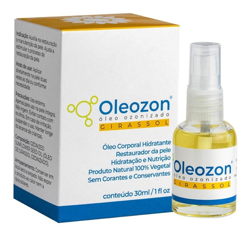 Óleo De Girassol Super Ozonizado Ozonioterapia 30ml