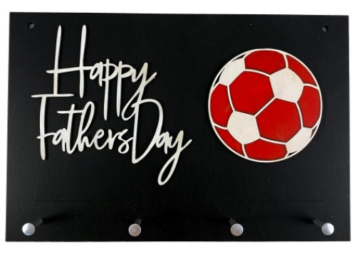 Perchero Madera Football Happy Father Day