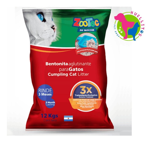 Bentonita/ Arena Aglutinante Zootec X12kg- E/gratis Z/oeste