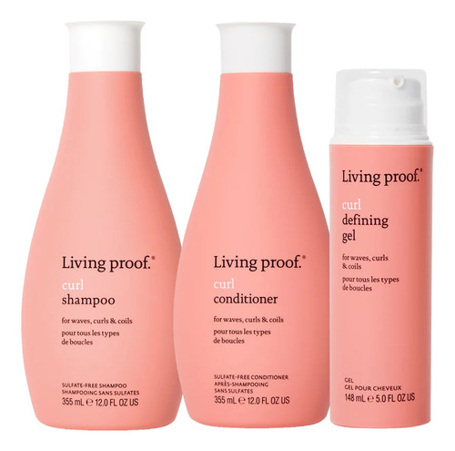 Living Proof Curl Shampoo ,acond Y Gel Sin Sulfatos 355 Ml