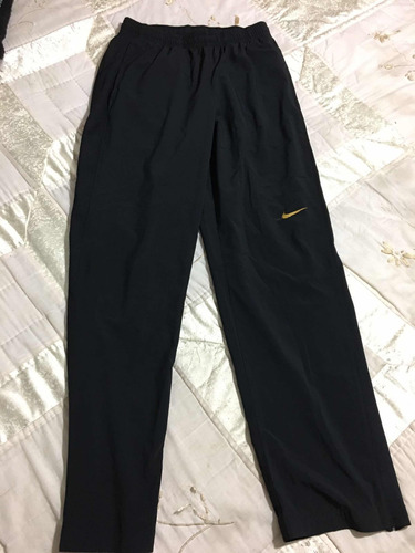 Nike Pants Para Caballero Talla M Color Negro-dorado Ajustab