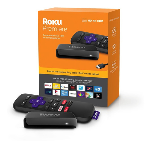 Roku Premiere Plus 4k Ultra Hd / Convierte Tv A Smart Tv 