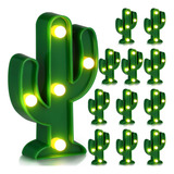 12 Piezas De Luz Led De Cactus Lampara De Cactus Decoracion