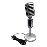 Microfono Retro Pc Noganet Mic-2030 Gris Fact A-b
