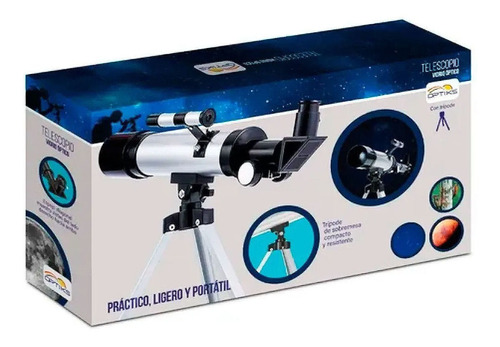 Kit Telescopio Infantil 360 X 50 Plateado Deluxe
