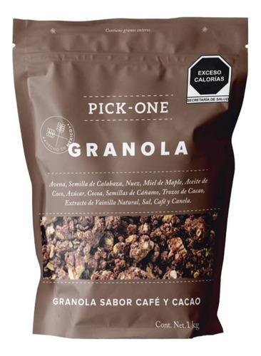 Granola Pick-one Cacao Café 1 Kg Avena, Nuez ,miel,coco