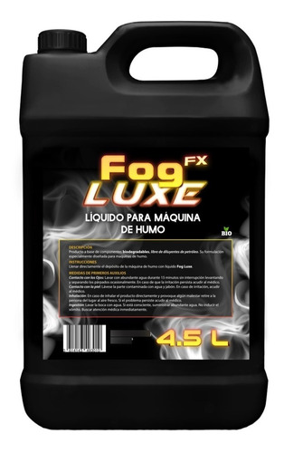 Líquido Para Máquina De Humo Fog Luxe 4.5 L