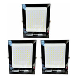 3 Pz Reflector Led 50w Exterior Ip65 500 Watts Alto Brillo